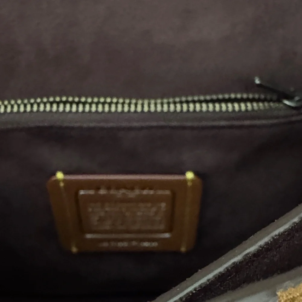 Coach Rare Exotic Top Handle Parker Bag Suede interior PRISTINE - Picture 13 of 16